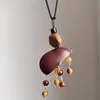 Collar Colgante de Borla de Resina Estilo Étnico, Lujo Accesible, Cadena de Suéter de Gama Alta, Elegante de Nicho, Joyería Versátil para Mujeres