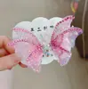 Grampo de Cabelo Borboleta com Strass, Presilha Móvel, Lindo Acessório de Cabelo Infantil de Luxo, Decoração de Pérolas