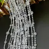 Linda Cortina de Cuentas Soñadora con Lazo para Ventana Saliente, Sala de Estar, Dormitorio, Cortina de Puerta, Decoración de Ambiente, Transformación de Cortina DIY