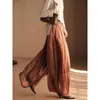 2025 Pantalones Largos Vintage Elegantes de Pierna Ancha con Estampado Colorido y Desbordante, Pantalones Holgados Elegantes tipo Culotte para Mujer