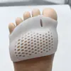 Fabricantes de almohadillas de silicona para el antepié Suministro de almohadilla frontal Almohadilla frontal Almohadilla de tamaño medio Almohadilla de masaje para cinco dedos del antepié SEBS incrustado con almohadilla frontal de tela