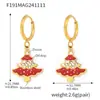 Xinyixinxin Temporada Navideña Transfronteriza Más Vendido Juego de Pulsera Collar Pendientes con Esmalte Acero Inoxidable Material No Se Desvanece