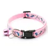 Collar para gato perro con estampado de huesos collar para mascota Anillo de gato con campana anillo para perro pequeño accesorios de placa de identificación anti-pérdida