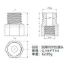 Conector de acero inoxidable 304 de alta presión con rosca interna y externa, adaptador de manómetro engrosado, reductor