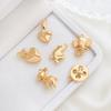 Saco de cobre Cor de ouro Elefante bonito Botão de amor Pingente DIY Jóias artesanais Pulseira Colar Brincos Acessórios