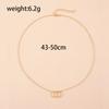 Collar de cadena con tres anillos circulares clásicos de Amazon, estilo europeo y americano, para mujer