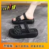 Pantuflas de Mujer de Moda 2026 Nuevo Estilo de Hada de Verano Sandalias Cómodas de Doble Uso con Suela Gruesa de Lunares y Plisados