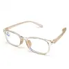 Armazón de Lentes Transparente 9863Tr90 Anti Luz Azul Compañero de Clase en Línea Unisex C12: Montura de Gafas Cuadrada de Colores