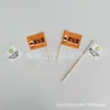 Pedido mínimo de 100 unidades placa para bolo placa para bife placa para coquetel bandeira para bolo bandeira para palito de dente