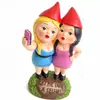 Adornos de regalo de Navidad, decoraciones de jardín, gnomos, manualidades de resina, estatuas de gnomos de dibujos animados, anciano con barba blanca