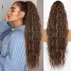 Coleta de Peluca Transfronteriza para Mujer Peinado de Maíz Europeo y Americano Coleta Voluminosa Grande con Pinza Peluca de Coleta Extensión de Cabello Coleta