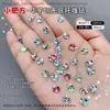 Pedras de strass sem base, decorações de nail art finalizadas, pedras de strass coloridas misturadas para nail art, acessórios de nail art de diamante K9 super brilhantes