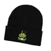 Gorro de Punto Bordado de Rana Nuevo para Otoño e Invierno Transfronterizo para Hombres y Mujeres, Sombrero para Ciclismo y Esquí Resistente al Frío para Exteriores, Gorro Personalizado de Moda