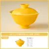 Gaiwan de Rocha Mineral com Padrão de Margarida Branca, Conjunto de Chá Kung Fu Cerâmico de Alta Qualidade para Uso Doméstico, Tigela de Chá com Tampa que Não Queima as Mãos