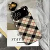 Estilo college padrão xadrez colorido capa para celular Apple 16pro sensação de alta qualidade capa protetora de camada dupla iPhone18pro
