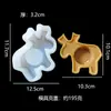 Molde de Vela Aromática em Formato de Boneco de Neve e Veado de Natal Molde de Silicone para Mousse de Chocolate Molde de Gesso Aromático