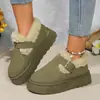 Comercio Exterior Transfronterizo Talla Grande Botas de Nieve de Suela Gruesa para Mujer Otoño e Invierno Explosiones Retro Forradas de Felpa Cálidas Zapatos de Pedal Birkenneth para Mujer