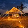 Luzes de Fio Solares Luzes de Cristal LED Luzes de Estrela Decoração de Barraca de Camping Quintal Luzes de Ano Novo Luzes Decorativas Luzes Pendentes