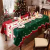 Toalha de Mesa de Natal com um Caminho de Mesa Xadrez Vermelho Festivo para Decoração de Mesa de Jantar e Toalha de Mesa para Festa Temática