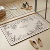 Alfombra de Piso para Baño, Alfombra Absorbente de Barro Diatómico para Baño, Felpudo para Puerta de Baño, Alfombra Antideslizante para Lavado de Manos en Baño/Inodoro