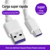 Adequado para Cabo de Dados de Carregamento Super Rápido Huawei Tipo-C Cabo de Carregamento 5A Xiaomi Android Cabo de Carregamento Rápido Cabo de Carregamento Rápido de Quatro Núcleos