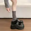 Pantuflas de Color Sólido Mary Jane con Suela Gruesa y Punta Cerrada para Mujer, Calzado de Verano para Exteriores, Nuevo Modelo 2026, Sandalias Integradas Antideslizantes de Eva para Mujer