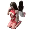 Body de Encaje Sexy Tentación para Diversión Nocturna, Puro Deseo Qqny Coqueteo, No Necesita Quitarse, Uniforme de Coqueteo para Mujeres