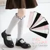 Calcetines para Niños, Nuevos Calcetines de Media Pantorrilla Estilo Primavera y Otoño, Calcetines Largos Escolares para Niñas, Calcetines Blancos Altos, Calcetines para Bebé por Encima de la Rodilla