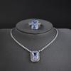 Conjunto de joyería clásica rectangular transfronteriza de Amazon, combinación de nicho para mujer, estilo europeo y americano x7198-r5797