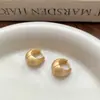 Estilo Minimalista Retro Francés Elegante Celebridad de Internet Metal Cepillado de Alta Gama Aretes Ovalados Forma de Gota Aro para Mujeres