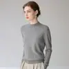 Suéter clásico de cachemira de cuello medio alto para otoño e invierno para mujer, nuevo modelo 2026, suave y amigable con la piel, cálido y suave, top básico de color liso