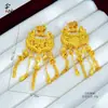 Pingente de Bolsa com Fecho de Borla de Flor de Lírio com Corrente de Pérolas Douradas Areia, Banhado a Ouro Cobre, Novo Estilo Chinês, Design Floral Personalizado para Casamento
