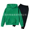 Conjunto de Moletom com Forro de Lã para Meninos e Meninas Outono e Inverno Conjunto de Duas Peças com Capuz Calça de Moletom de Manga Longa para Crianças