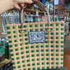 Bolsa Tejida a Mano Tailandesa Gran Capacidad Cesta de Verduras DIY Bolsa de Playa Bolso de Recuerdo Bolsa de Regalo Navideño