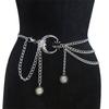 Europeu e americano cross-border jóias personalizado retro lua estrela pingente metal cintura corrente feminino multi-camadas corrente corpo corrente acessórios