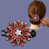 Atacado novo grampo de cabelo de strass de alta qualidade acessórios de cabelo mãe parte de trás da cabeça espiral de cabelo anel de cabelo garra joias de grampo de cabelo de strass