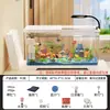 Aquário pequeno para sala de estar, novo modelo 2026, 40cm, aquário ecológico com sistema de filtragem e oxigenação integrado, sistema de filtragem de fundo para peixes dourados