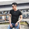 2025 Nova Camiseta de Manga Curta Cor T Camada Base Venda Direta do Fabricante Camiseta Jovem Masculina Gola Redonda Camisa em Branco para Publicidade Cultural Masculina