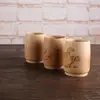 Taza de Cerveza Vintage China de Bambú Carbonizado Taza de Bambú Tubo de Bambú Tubo de Té sin Barniz Artesanías Taza de Agua Taza de Té Tubo de Bambú