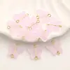 Colgante de Mariposa con Gradiente de Imitación de Jade de Vidrio Cuentas Sueltas Materiales para Pulsera de Cuentas Estilo Antiguo Colgante para Accesorios Hanfu Estilo Chino