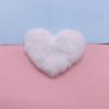 Pantuflas de peluche de conejo de peluche en forma de corazón, con forma de corazón, hechas a mano, con pinzas para el pelo, accesorios bonitos.