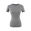 Camiseta esportiva slim fit de manga curta elástica estilo americano para mulheres, novo modelo de verão 2026, top hot girl justo que afina a cintura