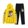 Comércio Exterior Transfronteiriço Busca Quente Série Aventura Fantástica de JOJO Animação Japonesa Estampa Roupa com Capuz para Homens e Mulheres Conjunto