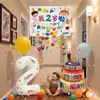 Tendência Cerimônia de Aniversário com Fundo de Balões em Cascata Puxa-Fio Conjunto de Decoração para Festa Atmosfera Atacado