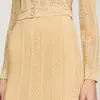 25135 Alta Calidad Punto Elástico Nuevo Otoño e Invierno Suéter de Punto de Manga Larga para Mujer Chaqueta Cardigan + Traje de Falda de Longitud Media