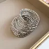 Pulsera de cuentas metálicas multicapa de ABS europea y americana, joyería geométrica simple transfronteriza de alta gama personalizada exagerada para mujer