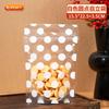 Bolsa autosellante con diseño de dibujos animados de puntos, bolsa para envasar alimentos, bolsa autoportante crujiente con copos de nieve, bolsa para galletas, dulces, bolsa sellada con cremallera, venta al por mayor