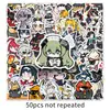 50 Piezas de Paquete de Expresión Cero de Juequ Versión Q Dibujos Animados Divertidos Pegatinas Divertidas y Creativas Pegatinas para Funda de Teléfono Móvil Consola de Juegos Computadora