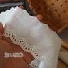 Encaje de Algodón Puro Bordado de Flores de Alta Gama Empalme Ropa Accesorios Decorativos DIY Materiales de Costura para Cuello y Manga