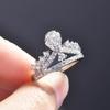 Anillo de Corona Zhenrong AliExpress Estación Independiente Más Vendido Anillo de Compromiso Creativo Europeo y Americano con Micro-incrustaciones de Diamantes Completos para Mujer